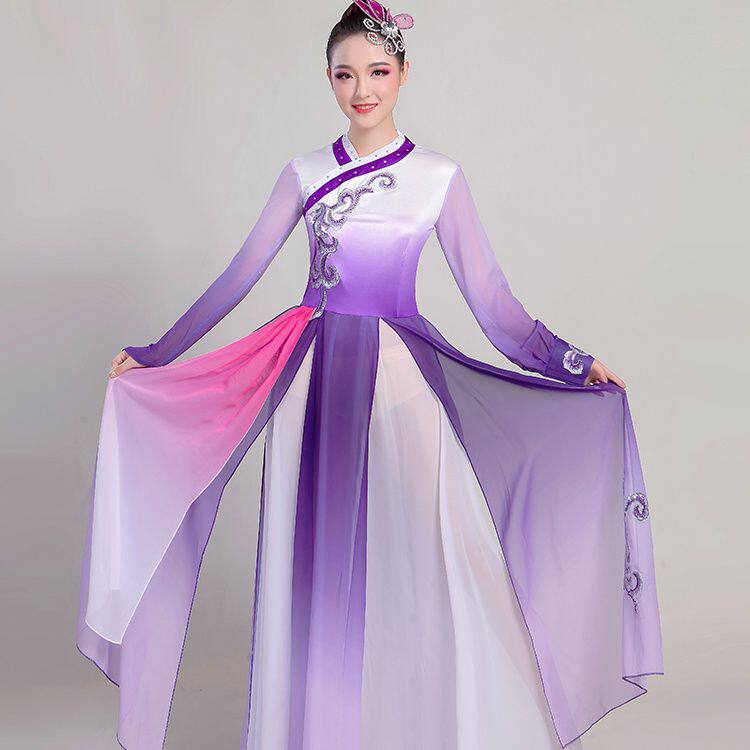 现代舞蹈服装青春时尚合唱演出服女大气歌伴舞开场舞广场舞连衣裙