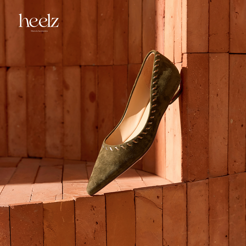 heelz设计师手工鞋履 ｜游牧风手工编织羊翻毛皮平底鞋 2公分