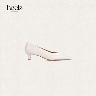 heelz设计师手工鞋履 | H 小猫跟V口羊皮单鞋 4.5 公分