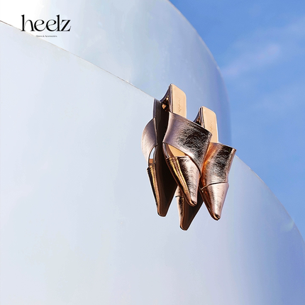 heelz设计师手工鞋履 ｜积木艺术跟羊皮穆勒鞋4.5公分