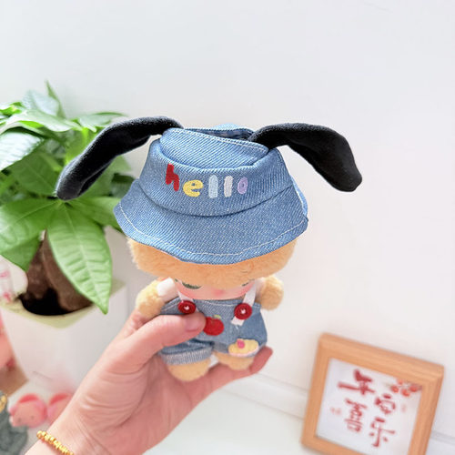 仅售衣服】毛绒挂件DIMOO搪胶衣服布鲁托娃衣你好牛仔背带裤套装