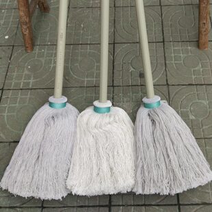 老船长拖把 纯手工纱线家用手拧水墩布 加大号圆头地拖老式 水拖把