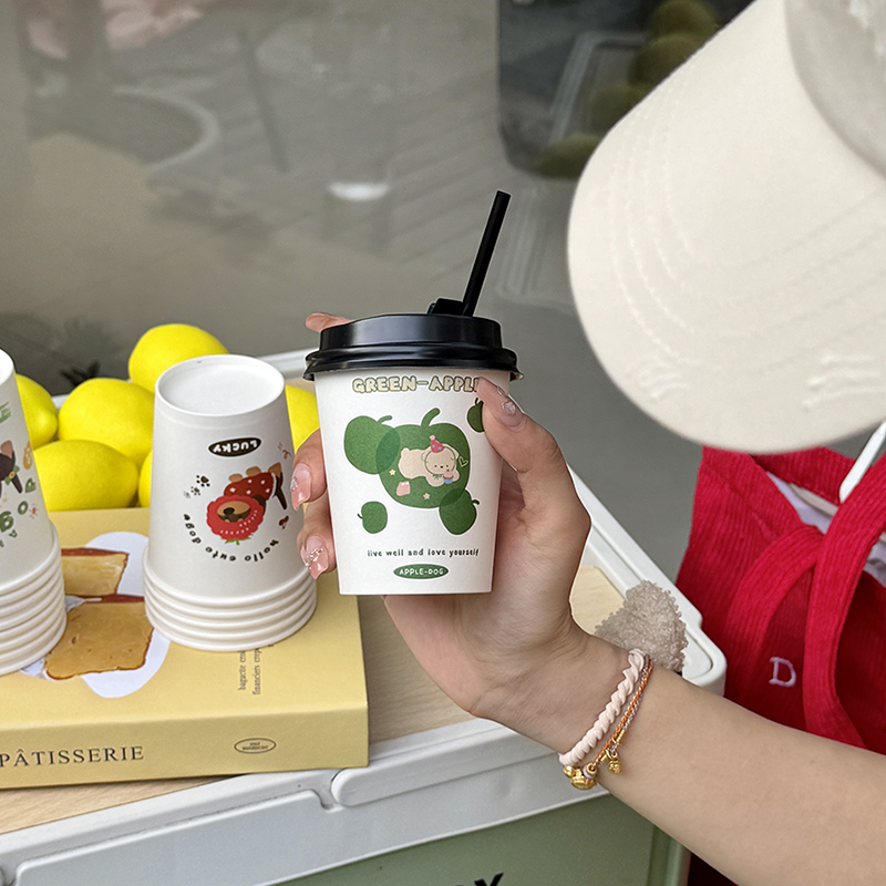 加厚超可愛款一次性加厚紙杯