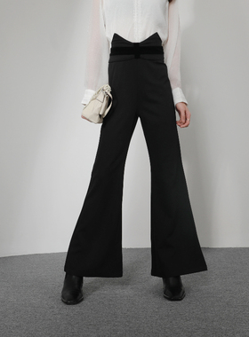 猫耳朵喇叭裤没收你的胯腰头廓形长裤2111102