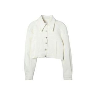 锦棉混纺宽松多处拼接明线缝合长袖 外套W23AH1011