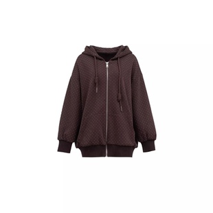 满钻星河连帽美拉德色系外套W23FW1003