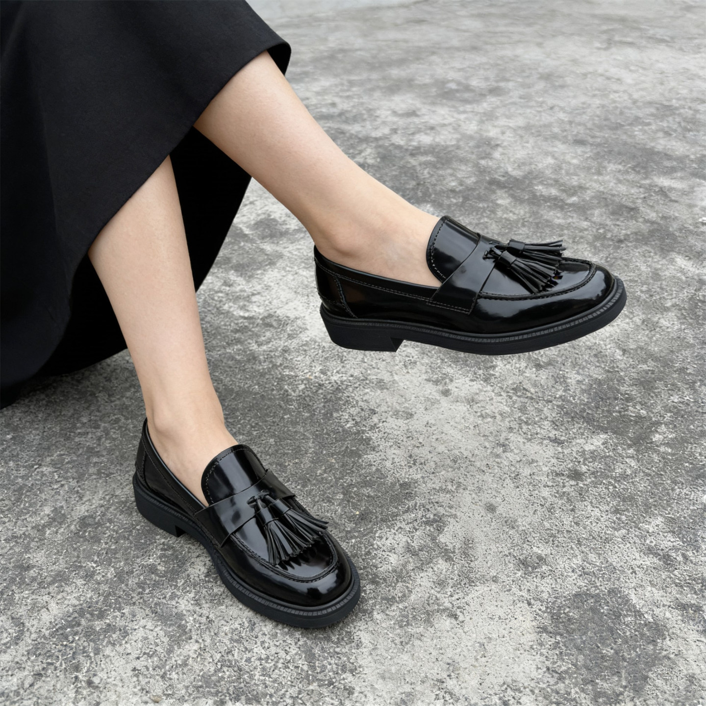 外贸真皮英伦圆头流苏乐福鞋女豆豆厚底舒适休闲老钱风小皮鞋单鞋,女鞋,乐福鞋（豆豆鞋）,淘宝优惠券,粉丝福利购,淘宝优惠卷