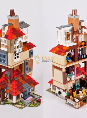 拼图拼搭75980哈利波特霍格沃茨进攻陋居拼装中国积木男孩子周边