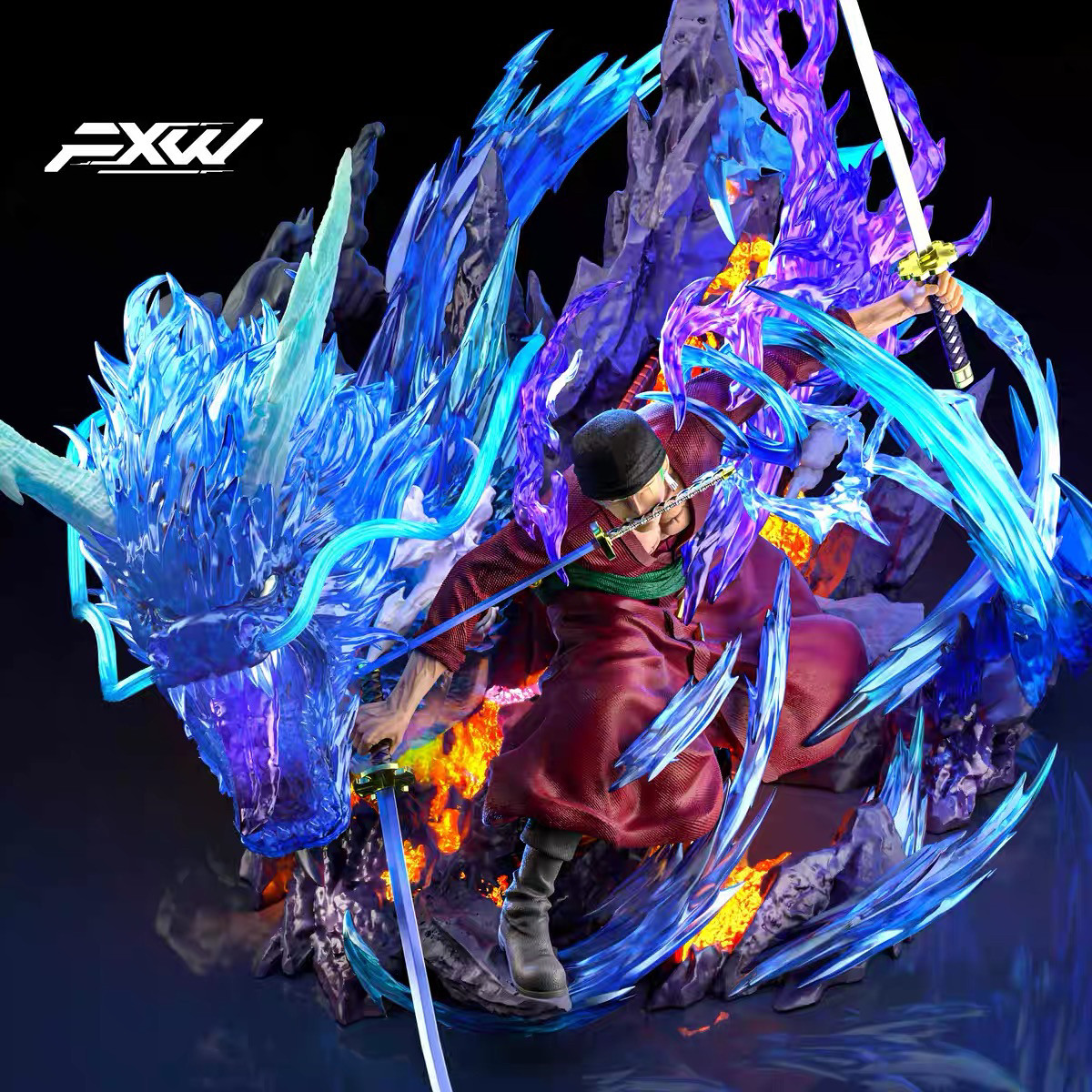 定制 海贼王gk索隆青龙印流水剧场版z雕像手办模型动漫