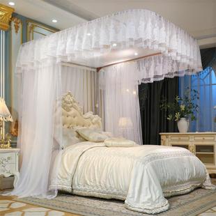 米1.8家用 导轨蚊帐单帐沙 没有支架 伸缩加密三门家用蚊帐 1.5