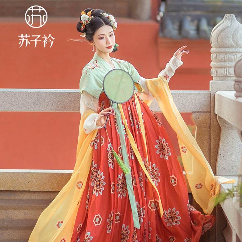 蘇子衿唐制漢服女中國(guó)風(fēng)齊胸襦裙楊貴妃超仙套裝薄款學(xué)生日?？纱?>
                                </a>
                            </div>
                        </div>
                        <!-- Add Pagination -->
                        <div   id=