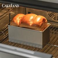 日本進(jìn)口cakeland面包模具家用蛋糕烤箱帶蓋烘焙工具450g吐司盒子