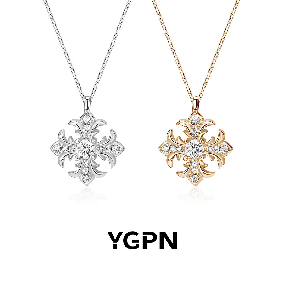 YGPN纯银鸢尾花项链女轻奢高级感原创