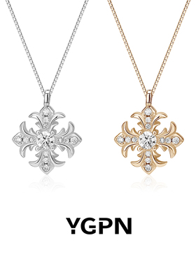 纯银鸢尾花项链女轻奢高级感