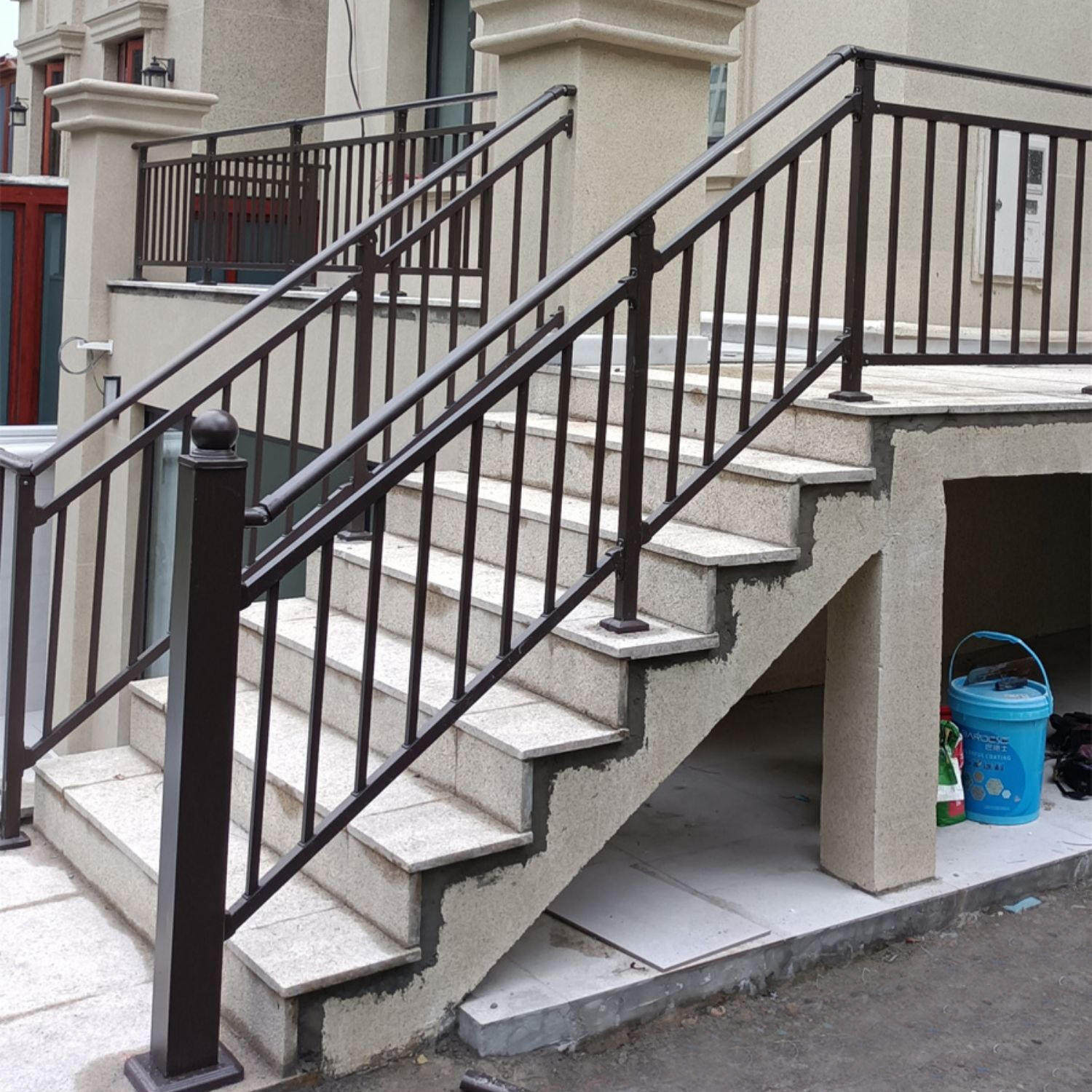 农村铁艺楼梯焊接护栏建筑楼层室外锌钢扶手栏杆组装式安全家用