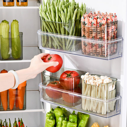 冰箱侧门收纳盒食品级保鲜盒家用分类置物盒透明果蔬收纳整理神器