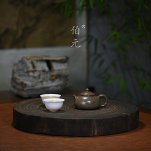 宜兴紫砂壶原矿沉香泥寒江壶全手工小品功夫茶具国风泡茶壶 130ml