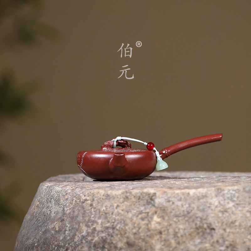 伯元中式紫砂刻绘文人唐羽