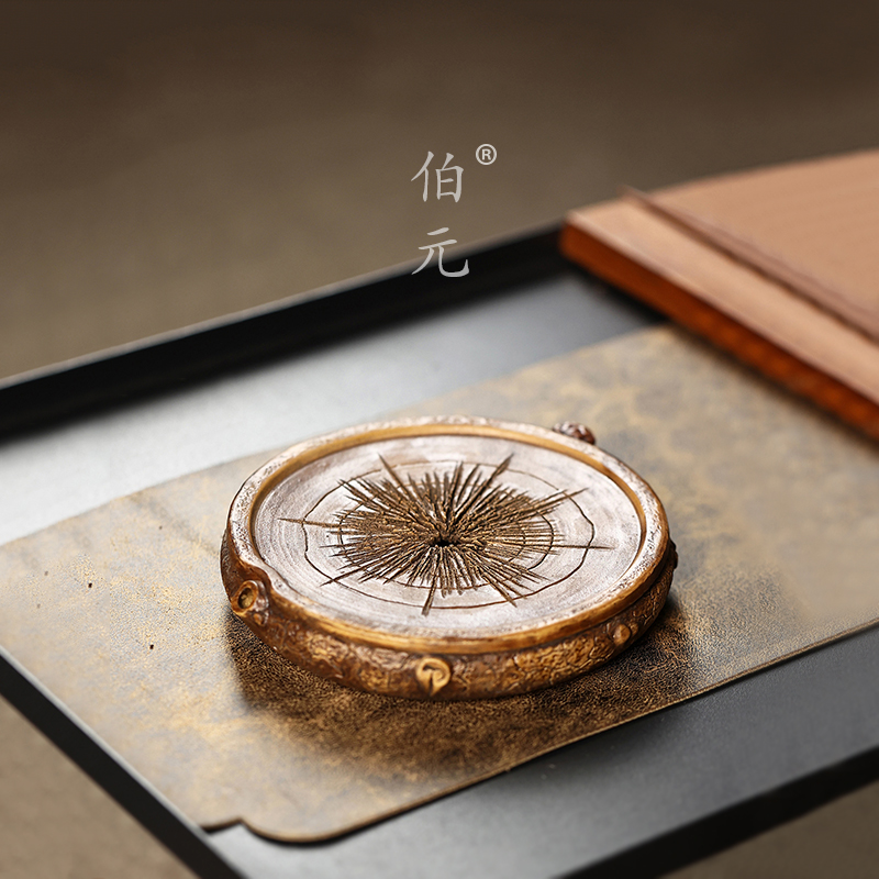 宜兴紫砂壶垫原矿段泥供春壶承摆件可养仿真木纹树桩托盘茶托杯垫