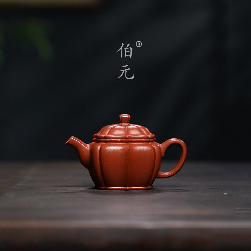伯元中式紫砂手工四方筋纹器