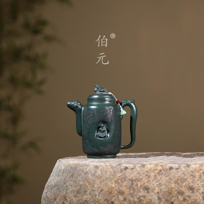 伯元中式紫砂刻绘汲直