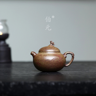 宜兴紫砂壶原矿云雾沉香泥松风壶手工刻绘中式 200ml 家用功夫茶具