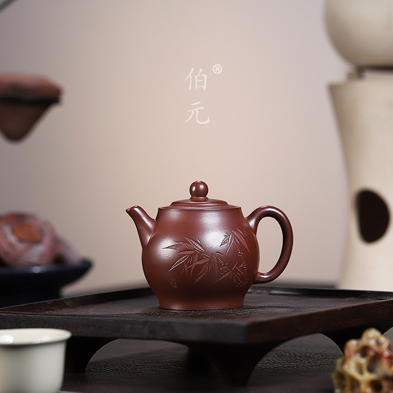 刻绘文钟伯元紫砂中式