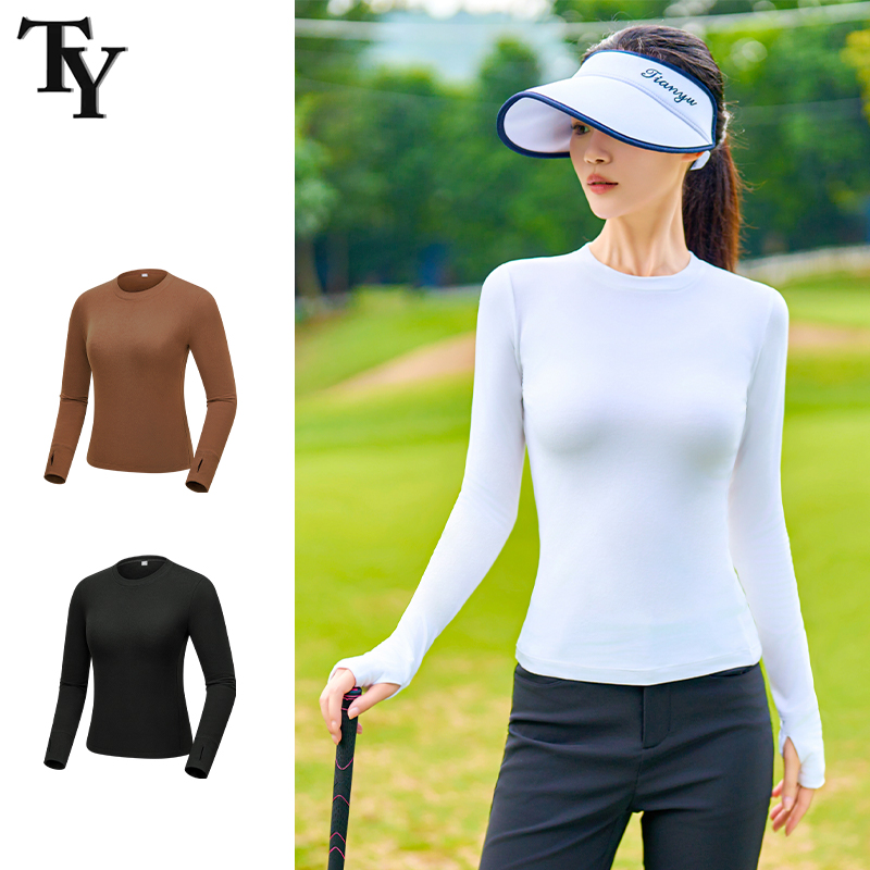高尔夫服装女长袖修身显瘦收腰