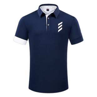 夏季高尔夫服装 男士短袖T恤翻领Polo衫运动休闲上衣球队服可定制
