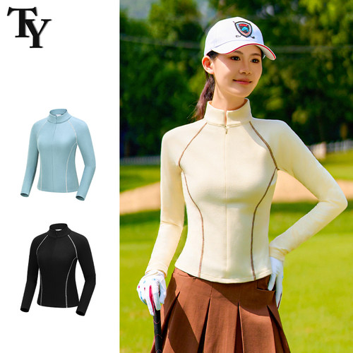 TY高尔夫女半高领打底衫保暖