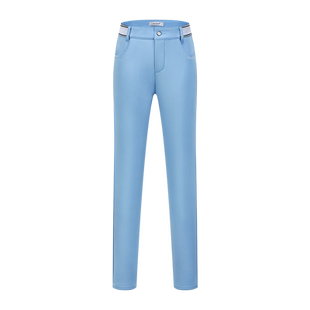 高尔夫球女士长裤保暖加绒弹力修身中腰运动白黑蓝色防水休闲裤子