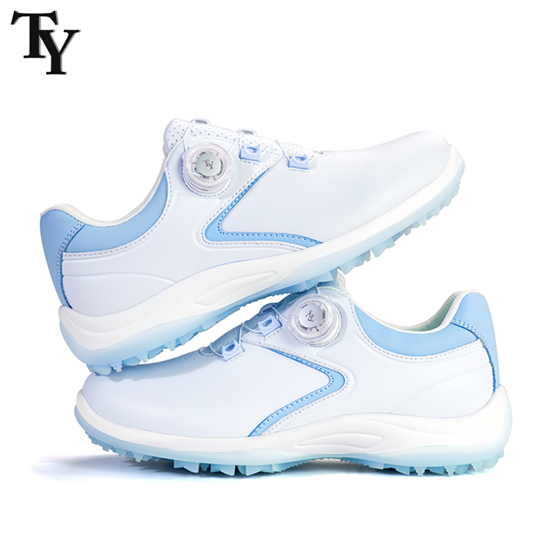 TY高尔夫女鞋旋钮鞋带防滑防水