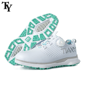 钉轻便鞋 带运动休闲百搭防滑鞋 子 防水透气旋转钮鞋 高尔夫女士球鞋