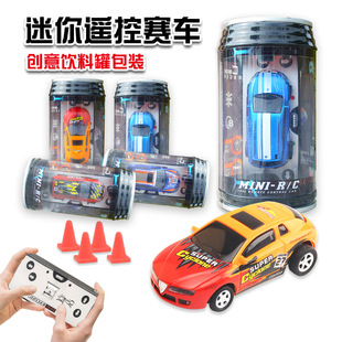 遥控车玩具 跨境儿童易拉罐迷你电动2.4G无线漂移赛车模型男孩罐装