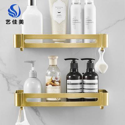 免打孔浴室置物架拉丝金
