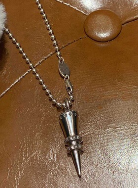 美式复古做旧风双环子弹古早味辣妹十字架项链高颜值个性潮流颈链