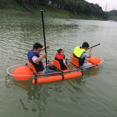 厂家水上透明船pc网红玻璃船民宿泳池船婚纱摄影景区手划观光船