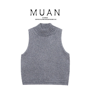 174 DG3 木岸muan马天尼马甲定制365克高级百搭冬季 马甲上衣女D