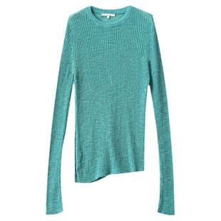 022 圆领上衣女DG3 木岸MUAN时髦精长袖 T定制高级百搭简约针织衫