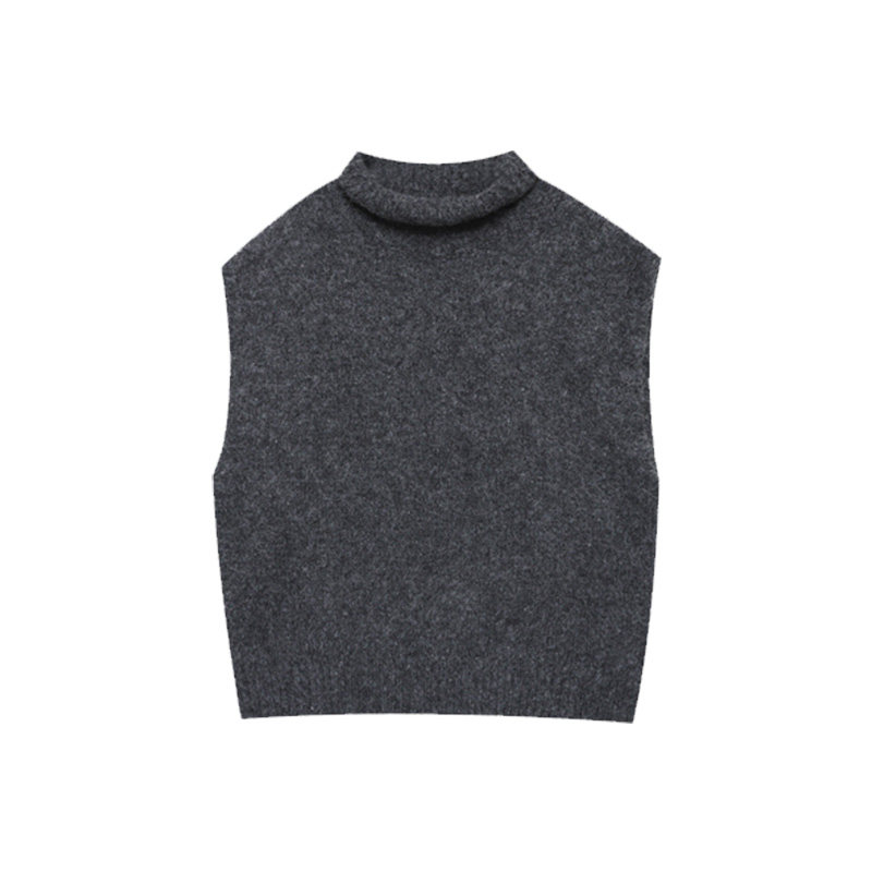 木岸muan杜松子马甲定制羊毛高领537克无袖保暖马甲女D-DG3-170