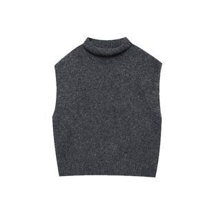 170 DG3 木岸muan杜松子马甲定制羊毛高领537克无袖 保暖马甲女D