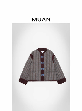 木岸muan蒙德里安棉服高级百搭定制100棉外套女D-DG3-6841