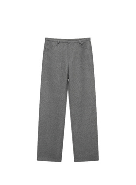 木岸muan温哥华呢料定制630克高级老钱风羊毛长裤子女D-MJ-F8329