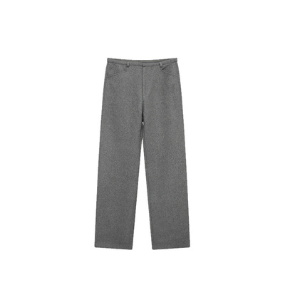 木岸muan温哥华呢料定制630克高级老钱风羊毛长裤子女D-MJ-F8329