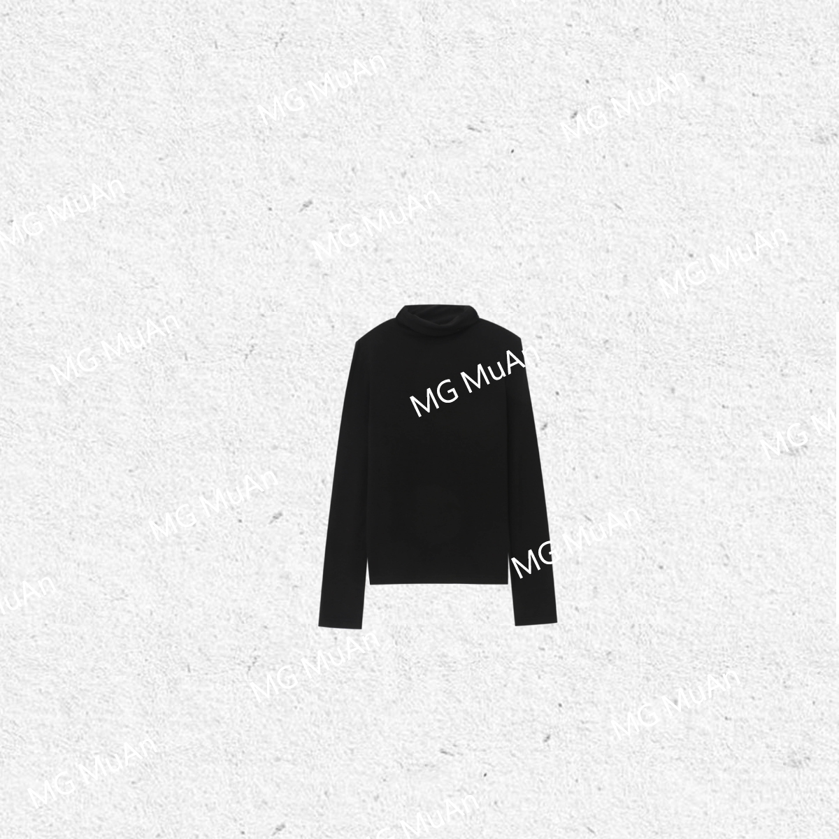 木岸MUAN经典堆堆领打底定制简约纯色高领打底内搭上衣女YJ-23652