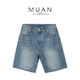 木岸muan哥伦多中裤 502 女F8 高级百搭夏季 定制宽松港风简约中裤
