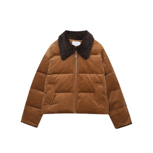 25080 木岸muan焦糖可颂鹅绒服定制中古90白鹅冬季 保暖外套女D