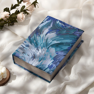 首饰盒收纳盒书本布艺手饰品盒子提花绒布2025新款高档精致礼物品