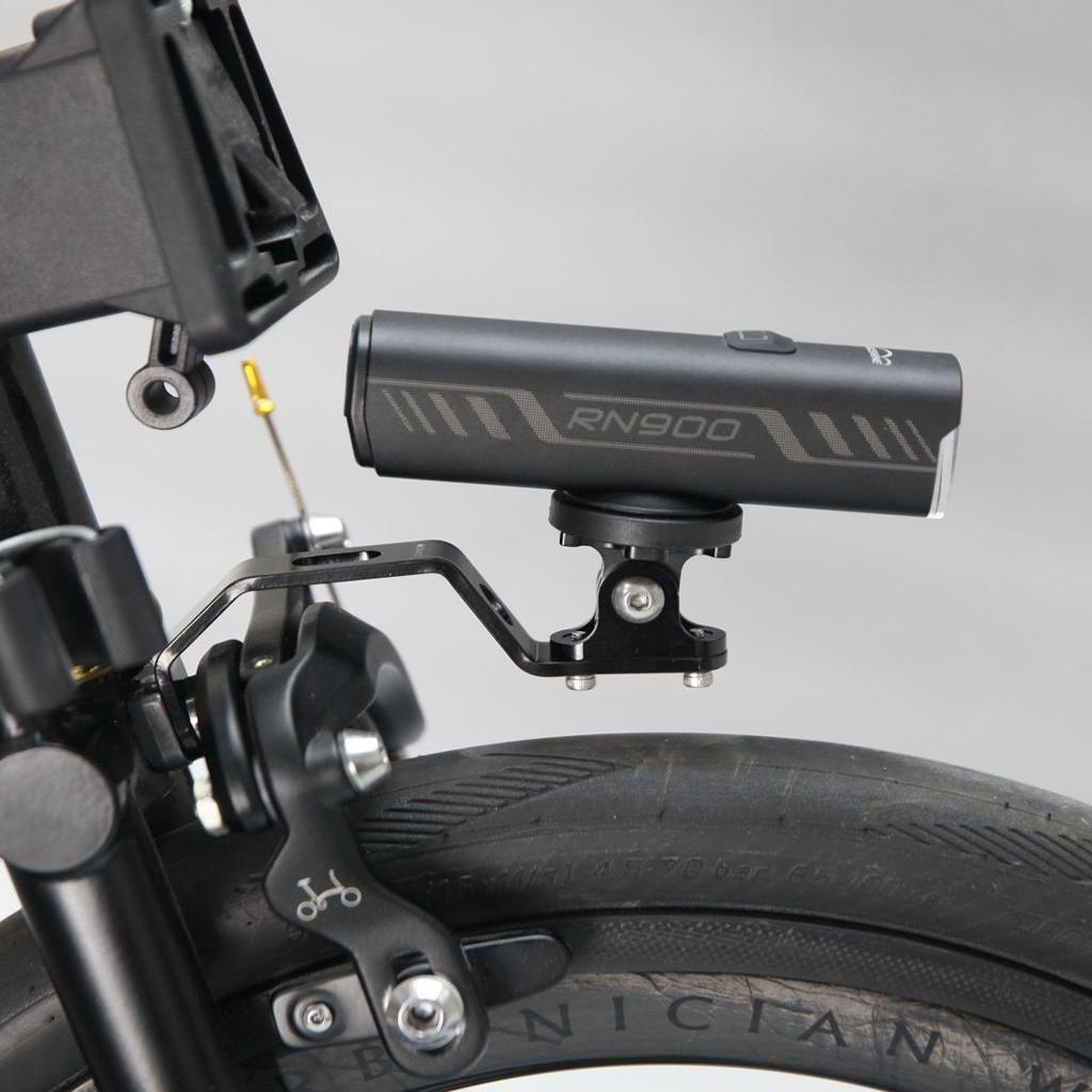 适用于小布大行折叠自行车不锈钢灯架GOPRO灯座骑行相机固定支架