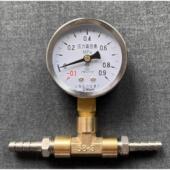 0.1 0.9mpa加宝塔三通接头 表径6cm 压力真空表 60mm宝塔Φ4 12mm